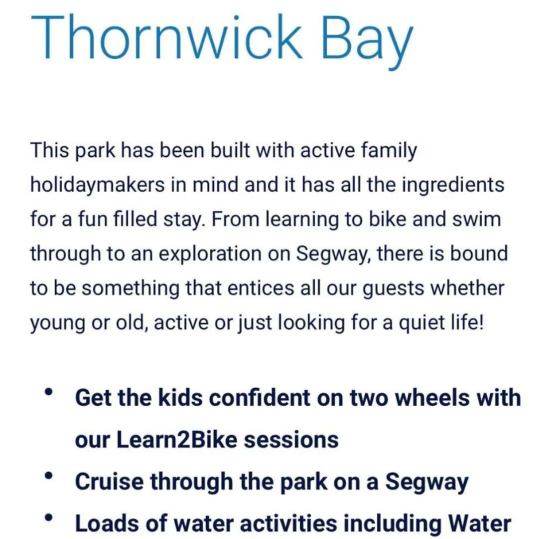 18 Gannet Grove Haven Thornwickbay Flamborough Bridlington East Coast Hotel Feriepark